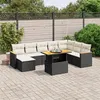 Image de vidaXL Salon de Jardin avec Coussins 9 pcs, Canapés de Terrasse, Ensemble de Meubles de Patio, Mobilier d'Extérieur, Noir 3273212