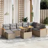 Image de vidaXL Salon de Jardin avec Coussins 9 pcs, Canapés de Terrasse, Ensemble de Meubles de Patio, Mobilier d'Extérieur, Beige 3273215