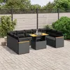 Image de vidaXL Salon de Jardin avec Coussins 10 pcs, Canapés de Terrasse, Ensemble de Meubles de Patio, Mobilier d'Extérieur, Noir 3273218