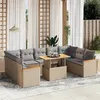 Image de vidaXL Salon de Jardin avec Coussins 10 pcs, Canapés de Terrasse, Ensemble de Meubles de Patio, Mobilier d'Extérieur, Beige 3273222