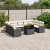 Image de vidaXL Salon de Jardin avec Coussins 11 pcs, Canapés de Terrasse, Ensemble de Meubles de Patio, Mobilier d'Extérieur, Noir 3273247