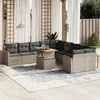 Image de vidaXL Salon de Jardin avec Coussins 11 pcs, Canapés de Terrasse, Ensemble de Meubles de Patio, Mobilier d'Extérieur, Gris 3273265