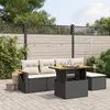 Image de vidaXL Salon de Jardin avec Coussins 6 pcs, Canapés de Terrasse, Ensemble de Meubles de Patio, Mobilier d'Extérieur, Noir 3273492