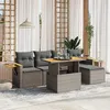 Image de vidaXL Salon de Jardin avec Coussins 6 pcs, Canapés de Terrasse, Ensemble de Meubles de Patio, Mobilier d'Extérieur, Gris 3273496