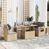 Image de vidaXL Salon de Jardin avec Coussins 6 pcs, Canapés de Terrasse, Ensemble de Meubles de Patio, Mobilier d'Extérieur, Beige 3273523