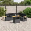 Image de vidaXL Salon de Jardin avec Coussins 7 pcs, Canapés de Terrasse, Ensemble de Meubles de Patio, Mobilier d'Extérieur, Noir 3273533