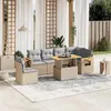 Image de vidaXL Salon de Jardin avec Coussins 7 pcs, Canapés de Terrasse, Ensemble de Meubles de Patio, Mobilier d'Extérieur, Beige 3273544