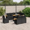 Image de vidaXL Salon de Jardin avec Coussins 9 pcs, Canapés de Terrasse, Ensemble de Meubles de Patio, Mobilier d'Extérieur, Noir 3273610