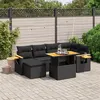Image de vidaXL Salon de Jardin avec Coussins 7 pcs, Canapés de Terrasse, Ensemble de Meubles de Patio, Mobilier d'Extérieur, Noir 3273617
