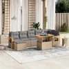 Image de Salon de jardin modulable Vidaxl resine tressee beige 8 pieces 55.0 x 62 x 69