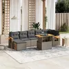 Image de vidaXL Salon de Jardin avec Coussins 8 pcs, Canapés de Terrasse, Ensemble de Meubles de Patio, Mobilier d'Extérieur, Gris 3273629