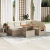 Image de vidaXL Salon de Jardin avec Coussins 8 pcs, Canapés de Terrasse, Ensemble de Meubles de Patio, Mobilier d'Extérieur, Beige 3273634
