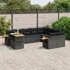 Image de vidaXL Salon de Jardin avec Coussins 4 pcs, Canapés de Terrasse, Ensemble de Meubles de Patio, Mobilier d'Extérieur, Noir 3249416