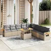 Image de vidaXL Salon de Jardin avec Coussins 11 pcs, Canapés de Terrasse, Ensemble de Meubles de Patio, Mobilier d'Extérieur, Beige 3273705