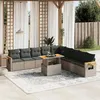 Image de vidaXL Salon de Jardin avec Coussins 9 pcs, Canapés de Terrasse, Ensemble de Meubles de Patio, Mobilier d'Extérieur, Beige 3256982