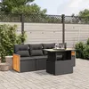 Image de vidaXL Salon de Jardin avec Coussins 5 pcs, Canapés de Terrasse, Ensemble de Meubles de Patio, Mobilier d'Extérieur, Noir 3273834