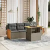 Image de vidaXL Salon de Jardin avec Coussins 5 pcs, Canapés de Terrasse, Ensemble de Meubles de Patio, Mobilier d'Extérieur, Gris 3273839