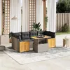 Image de vidaXL Salon de Jardin avec Coussins 7 pcs, Canapés de Terrasse, Ensemble de Meubles de Patio, Mobilier d'Extérieur, Gris 3273860