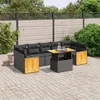 Image de vidaXL Salon de Jardin avec Coussins 8 pcs, Canapés de Terrasse, Ensemble de Meubles de Patio, Mobilier d'Extérieur, Noir 3273869