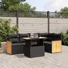 Image de vidaXL Salon de Jardin avec Coussins 6 pcs, Canapés de Terrasse, Ensemble de Meubles de Patio, Mobilier d'Extérieur, Noir 3273946