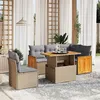 Image de vidaXL Salon de Jardin avec Coussins 6 pcs, Canapés de Terrasse, Ensemble de Meubles de Patio, Mobilier d'Extérieur, Beige 3273964