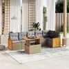 Image de vidaXL Salon de Jardin avec Coussins 7 pcs, Canapés de Terrasse, Ensemble de Meubles de Patio, Mobilier d'Extérieur, Beige 3273971