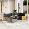 Image de vidaXL Salon de Jardin avec Coussins 7 pcs, Canapés de Terrasse, Ensemble de Meubles de Patio, Mobilier d'Extérieur, Gris 3273972