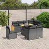 Image de vidaXL Salon de Jardin avec Coussins 9 pcs, Canapés de Terrasse, Ensemble de Meubles de Patio, Mobilier d'Extérieur, Noir 3274051