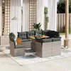 Image de vidaXL Salon de Jardin avec Coussins 9 pcs, Canapés de Terrasse, Ensemble de Meubles de Patio, Mobilier d'Extérieur, Gris 3274056