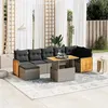 Image de vidaXL Salon de Jardin avec Coussins 8 pcs, Canapés de Terrasse, Ensemble de Meubles de Patio, Mobilier d'Extérieur, Gris 3274070