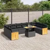 Image de vidaXL Salon de Jardin avec Coussins 5 pcs, Canapés de Terrasse, Ensemble de Meubles de Patio, Mobilier d'Extérieur, Noir 3257212