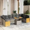 Image de vidaXL Salon de Jardin avec Coussins 12 pcs, Canapés avec Pieds Réglables, Ensemble de Meubles d'Extérieur Patio Terrasse, 3251480