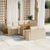 Image de Salon de jardin modulable GENERIQUE resine tressee 8 personnes 11 pieces 62 x 55 x 69 cm beige