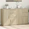 Image de vidaXL Buffets 2 pcs chêne sonoma 60x31x70 cm bois d'ingénierie, armoire de rangement, meuble d'entrée, meuble d'appoint 3276562