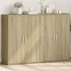 Image de vidaXL Buffets 2 pcs chêne sonoma 60x31x84 cm bois d'ingénierie 3276569