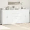 Image de vidaXL Buffets 3 pcs blanc 60x31x84 cm bois d'ingénierie, armoire de rangement, meuble d'entrée, meuble d'appoint, meuble de 3276574