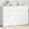 Image de vidaXL Buffets 2 pcs blanc 60x31x84 cm bois d'ingénierie, armoire de rangement, meuble d'entrée, meuble d'appoint, meuble de 3276581