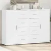 Image de vidaXL Buffets 2 pcs blanc 60x31x84 cm bois d'ingénierie, armoire de rangement, meuble d'entrée, meuble d'appoint, meuble de 3276588