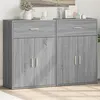 Image de vidaXL Buffets 2 pcs sonoma gris 60x30x84 cm bois d'ingénierie, armoire de rangement, meuble d'entrée, meuble d'appoint 3276600