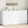 Image de vidaXL Buffets 2 pcs blanc 79x38x80 cm bois d’ingénierie, armoire de rangement, meuble d'entrée, meuble d'appoint, meuble de 3276602