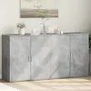 Image de vidaXL Buffets 2 pcs gris béton 79x38x80 cm bois d'ingénierie, armoire de rangement, meuble d'entrée, meuble d'appoint, 3276605