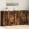 Image de vidaXL Buffets 2 pcs chêne fumé 79x38x80 cm bois d'ingénierie3276606