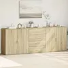 Image de vidaXL Buffets 3 pcs Chêne sonoma Bois d'ingénierie, armoire de rangement, meuble d'entrée, meuble d'appoint, meuble de 3276611