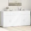 Image de vidaXL Buffets 2 pcs blanc 79x38x80 cm bois d’ingénierie, armoire de rangement, meuble d'entrée, meuble d'appoint, meuble de 3276616