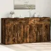 Image de vidaXL Buffets 2 pcs chêne fumé 79x38x80 cm bois d'ingénierie 3276620
