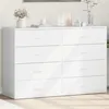 Image de vidaXL Buffets 2 pcs blanc 60x39x80 cm bois d’ingénierie, armoire de rangement, meuble d'entrée, meuble d'appoint, meuble de 3276623