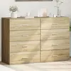 Image de vidaXL Buffets 2 pcs chêne sonoma 60x39x80 cm bois d'ingénierie, armoire de rangement, meuble d'entrée, meuble d'appoint 3276625
