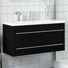 Image de vidaXL Armoire lavabo de salle de bain avec bassin intégré noir3278795