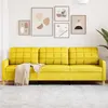 Image de Canapé à 3 places Jaune clair 210 cm Tissu