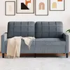 Image de Canapé à 2 places Gris foncé 140 cm Velours
